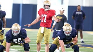 Watch Notre Dame Football Practice: Offensive Depth Chart Becoming More Clear?