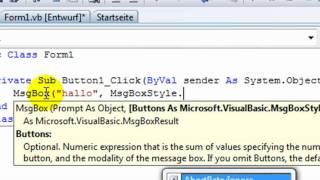 Visual Basic 2008 Tutorial 2 - MsgBox GERMAN