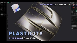 Plasticity 3D workflow examples I stole from Alias Tutorial VoL6 ;-) | Advanded Car Bonnet