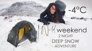 2 Night Deep Snow Adventure • A Solo Mountain Camping Trip