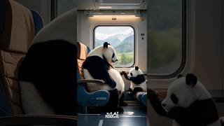 The panda family went on a trip  #panda  #pandafamily  #cute