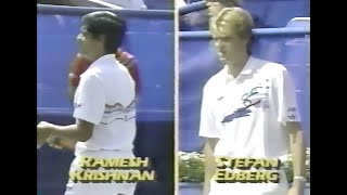 Stefan Edberg vs Ramesh Krishnan（1987 US Open）