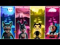 Cartoon Rabbit vs Cartoon Cat vs Bendy vs Cursed Thomas - Tiles Hop EDM Rush!