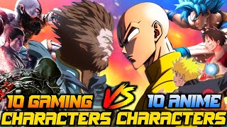 10 Powerful Gaming Characters vs 10 Powerful Anime Characters Who is Strong Explained in | Hindi