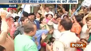 BJP Protests Outside CM Kejriwal's Residence in Delhi