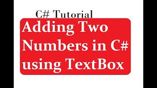 Adding two numbers in c# using TextBox