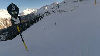 Snowboarding Sölden 2023 Piste 3 Black from Gaislachkogl Mittelstation