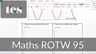 Maths ROTW 95 - Bike Tyre