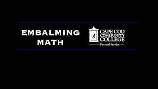 Embalming Math Practice Multiple Arterials (3.1)
