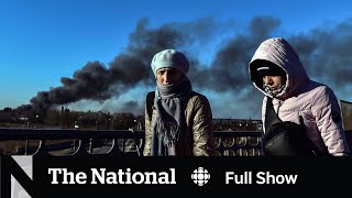 CBC News: The National | Lviv attack, Putin rally, Living wages