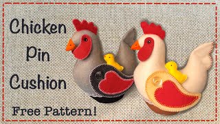 How to sew a Chicken Pincushion || FREE PATTERN || Full Tutorial with Lisa Pay