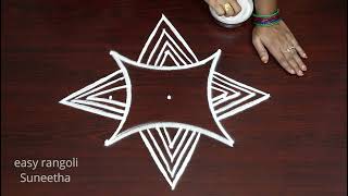 Beautiful Ugadi muggulu🌺Ugadi kolam for 2023🌺easy Ugadi rangoli designs with 3 dots