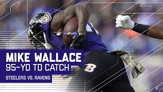 Mike Wallace Beats Everyone for an Amazing 95-Yard TD! | Steelers vs. Ravens | N