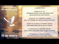 los 5 cinco minutos con el espìritu santo 12 de enero