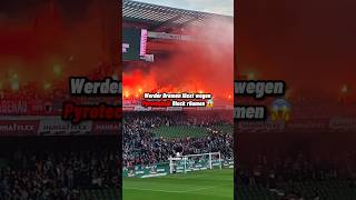 Werder Bremen lässt wegen Pyrotechnik Block räumen 😱