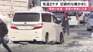 「屋根から雪が落ちそう」 記録的暖かさ…落雪や雪崩など ”雪解け事故”注意 北海道 (21/03/05 12:10)