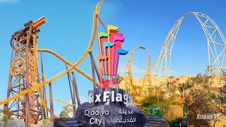 NEW Theme Park! Six Flags Qiddiya City Tour - #1 Best Six Flags Park!