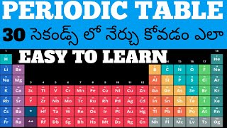 PERIODIC TABLE || LEARN SCIENCE ELEMENTS|| EASY LEARN ELEMENTS|| SCIENCE ELEMENTS|| మూలకాలు తెలుగు