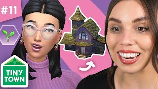 Building a crystal tiny house!💎🏠 Sims 4 TINY TOWN 💜 Purple #11