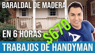 Como hice un barandal o handrail de madera, Trabajos de Handyman, trabajo de construccion en usa