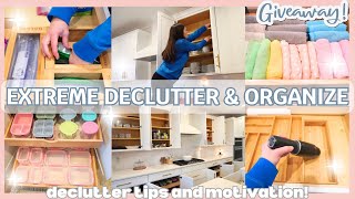 EXTREME DECLUTTER AND ORGANIZE MY ENTIRE HOUSE! Kitchen Declutter and Organize Tips