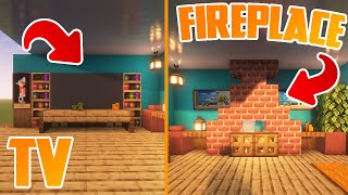 5 TIPS and TRICKS to improve your living room! - Minecraft