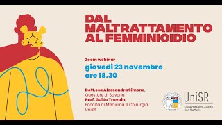 Dal maltrattamento al femminicidio | Webinar UniSR