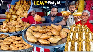 45/- Delhi ka BEST 3XL All Day Nashta | Street Food India | 200 Kilo Roz