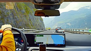 Driving in Switzerland 4k - ASMR - Swiss road - BMW 3 HDR