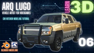 06 HOW TO MODEL in 3D, interior Chevrolet Avalanche 2002- Learn 3D while you watch Arq Lugo Blender4