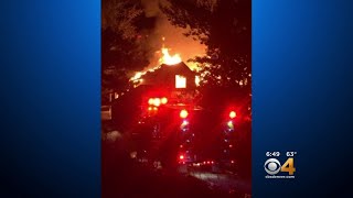 Crews Fight Fully-Engulfed House Fire