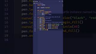 Draw A Heart❤️ Using Python Turtle | Python Graphics #python #programming #turtle #coding