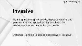 Invasive Meaning