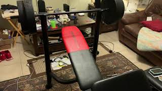 WEIDER PRO WEIGHT BENCH PRESS SET