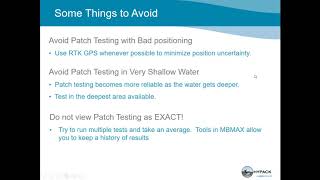 HYPACK 2020: Multibeam Patch and Performance Testing