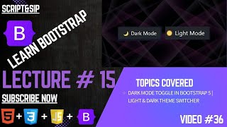 Dark Mode Toggle in Bootstrap 5 | Light & Dark Theme Switcher