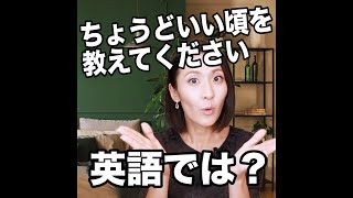 【ちょうどいい頃を教えてください 英語では？】「動画で観る！聴く！英語辞書動画」