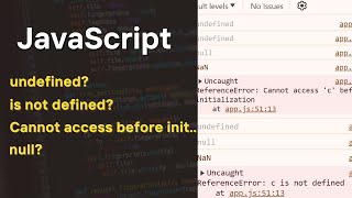 undefined vs not defined in JavaScript | Simplified Explanation