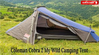 THIS IS MY BUDGET WILD CAMPING TENT🏕 [Coleman Cobra 2] Easy Setup.