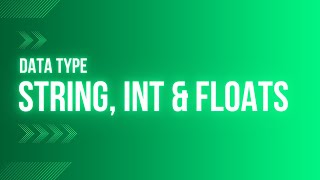 Python Lesson 4 - Data Type
