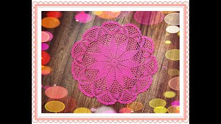 Crochet doily in 23 rounds