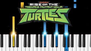 Rise of the Teenage Mutant Ninja Turtles - Theme Song - EASY Piano Tutorial