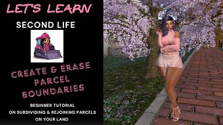 ✏️ Let's Learn | Second Life | How To Create and Erase Parcel Boundaries (Edit Terrain Settings)✏️