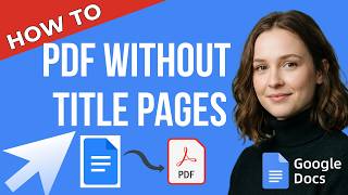 Export Google Docs to PDF Without Title Pages | Clean PDF Export