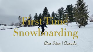 First Time Snowboarding | Glen Eden Canada