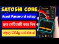 Satoshi Core Asset Password Setup || Satoshi Core Settings || Satoshi Core mining update