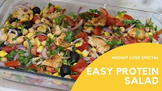 PROTEIN SALAD RECIPE | EASY WEIGHT LOSS DIET SALAD