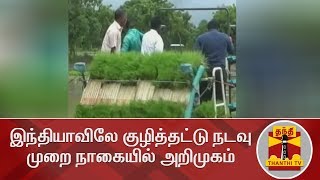 இந்தியாவிலே முதல்முறையாக குழித்தட்டு நடவு முறை நாகையில் அறிமுகம் | Nagai