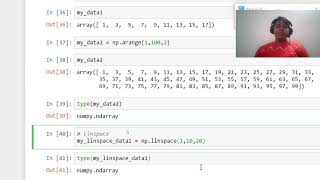 7. linspace, arange and reshape function for Numerical Python array using numpy