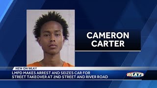 LMPD makes arrest and seizes car for street takeover near River Road